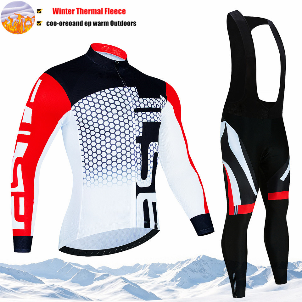 Cycling Gear Jersey - Completo da ciclismo invernale in pile