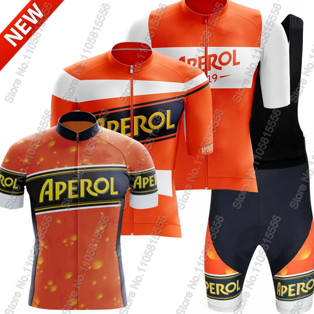 Set Maglia da Ciclismo Aperol  - Cycling Gear Jersey recensione e prezzo